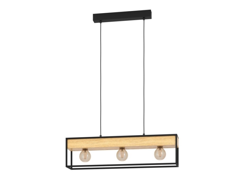 Eglo Libertad 1 Langbord 3l E27 Sort/træ Fsc
