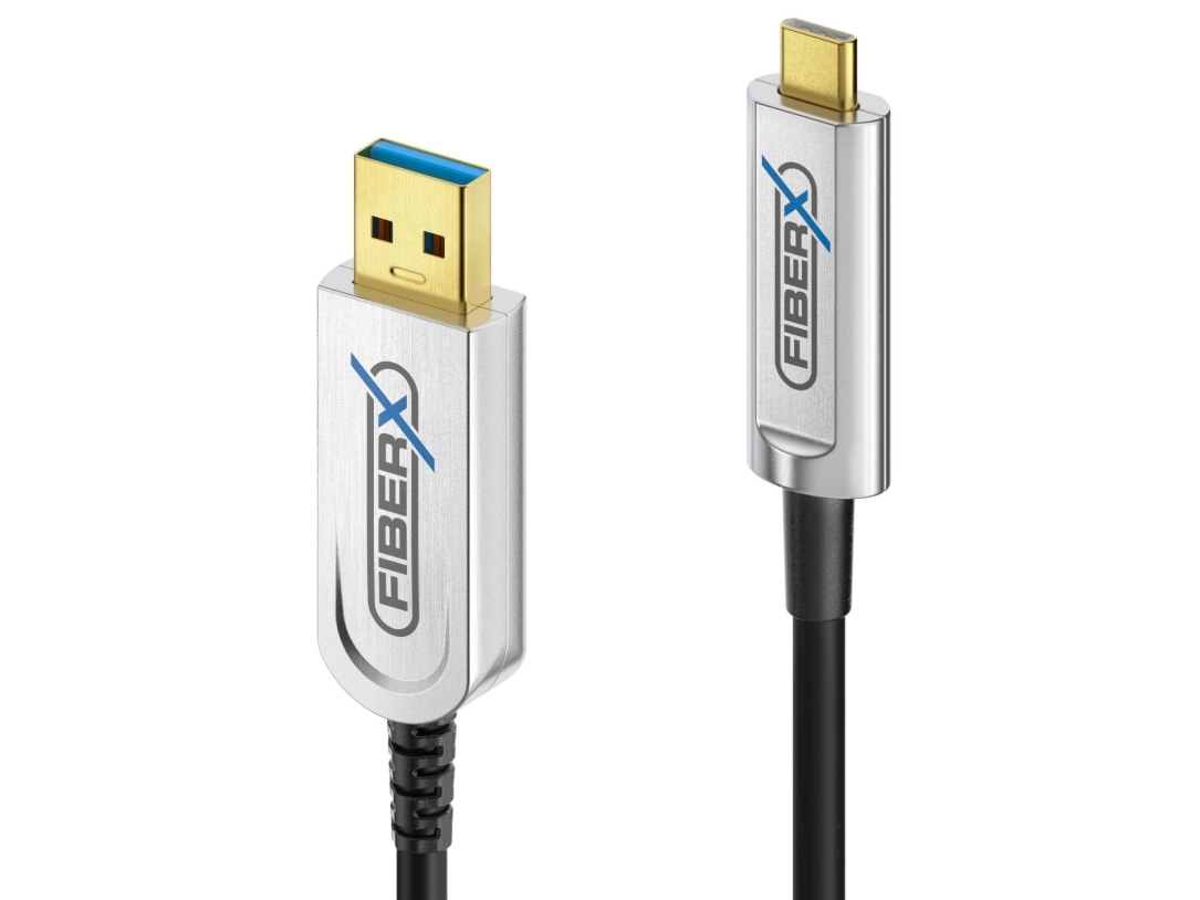 Fiberx Fx-I630-010, 10 M, Usb C, Usb A, Usb 3.2 Gen 1 (3.1 Gen 1), 10 Gbit/S, Schwarz, Silber