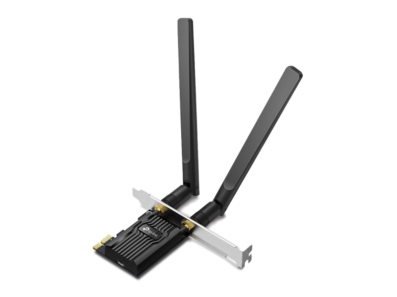Tp-Link Ax1800 Wi-Fi 6 Bluetooth 5.2 Pcie Adapter, Eingebaut, Kabellos, Pci Express, Wlan / Bluetooth, 1800 Mbit/S, Schwarz