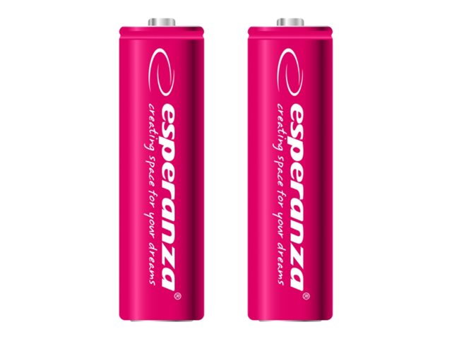 Esperanza - Batterie 2 X Aa Typ - Nimh - 2000 Mah - Rot