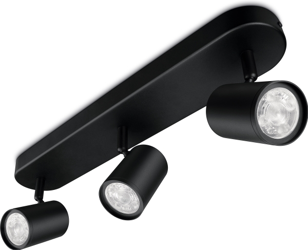 Wiz Imageo 3 X Einstellbarer Spot, Intelligente Deckenbeleuchtung, Wi-Fi/Bluetooth, Schwarz, Led, Nicht Austauschbare(S) Leuchtmittel, 2700 K