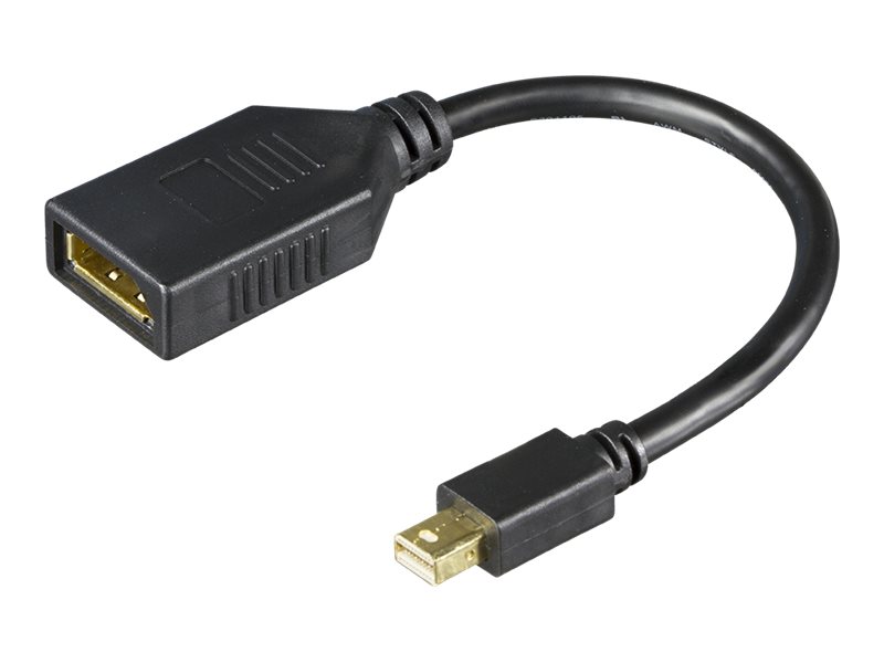 Deltaco 110028, 0,2 M, Mini Displayport, Displayport, Stecker, Buchse, 3840 X 2160 Pixel