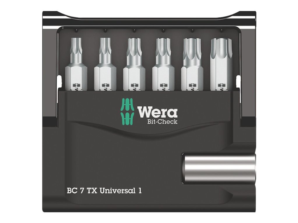 Wera Bit-Check 7 TX Universal 1 - Skruetrækkerbitsæt - 7 stykker