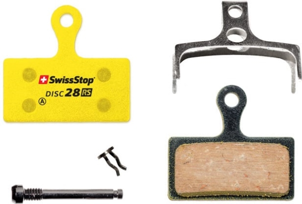 Swissstop Disc Brake Pad Disc 28 Rs Organic Pad Steel Plate 1 Set (2 Pads)
