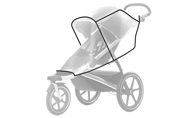 Thule Gauntlet 4.0 20110746, Raincover, Svart, Transparent, Kardborreband, Thule, Urban Glide, Glide 2 | N - A | GameStuff