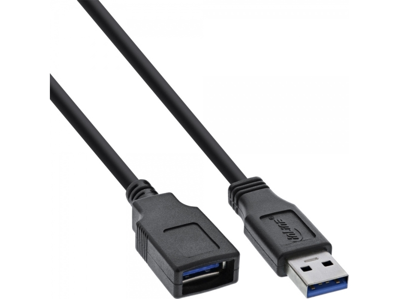 Inline 35620, 2 M, Usb A, Usb B, Usb 3.2 Gen 1 (3.1 Gen 1), Hanstik/Hunstik, Sort