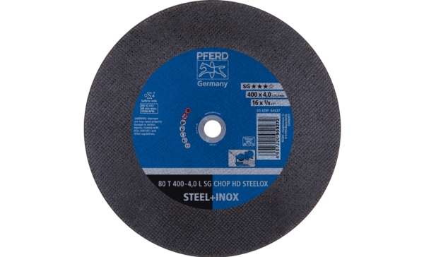 Pferd 80 T 400-4,0 L Sg Chop Hd Steelox/25,4 66324082 Trennscheibe Gerade 400 Mm 25,4 Mm 10 Stück Edelstahl, Gehärteter Stahl, Stahl