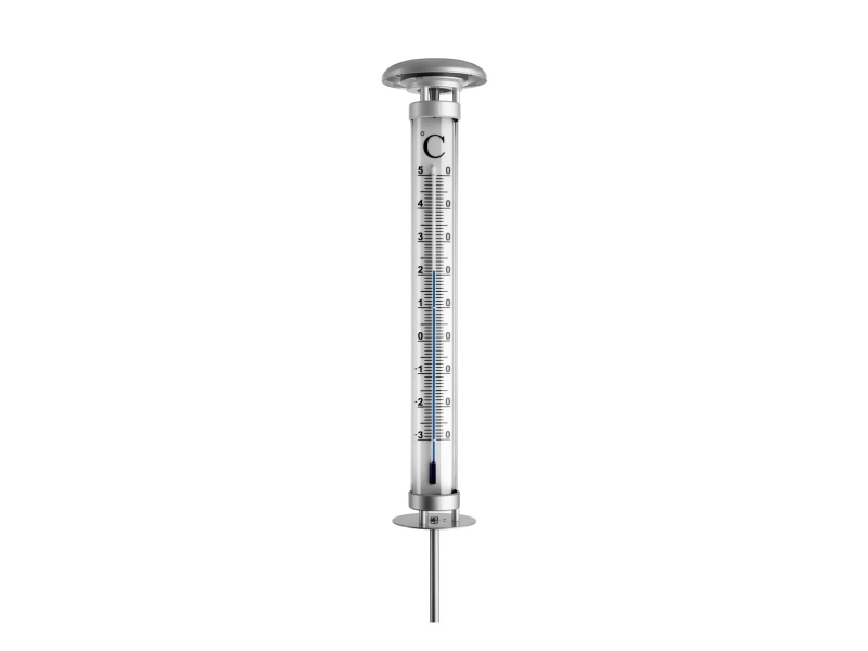 Tfa-Dostmann 12.2057.54, Væskemiljøtermometer, Udendørs, Analog, Sølv, Akryl, Metal, Jord