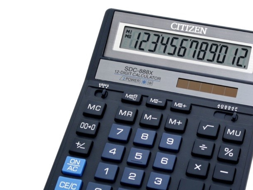 Citizen Sdc-888X Regnemaskine Lomme Finansiel Blå