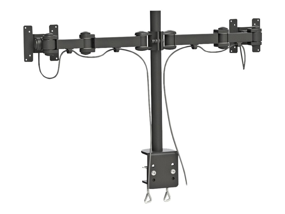 Neomounts FPMA-D960D - Monteringssæt - fuld bevægelse - for 2 LCD displays - sort - skærmstørrelse: 10-27 - klemmemonterbar, skrivebordsmonterbar