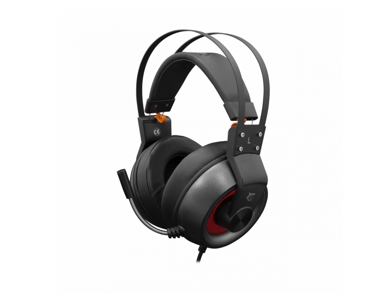 White Shark Caracal, Ledningsført, Spil, 416 G, Headset, Sort, Sølv