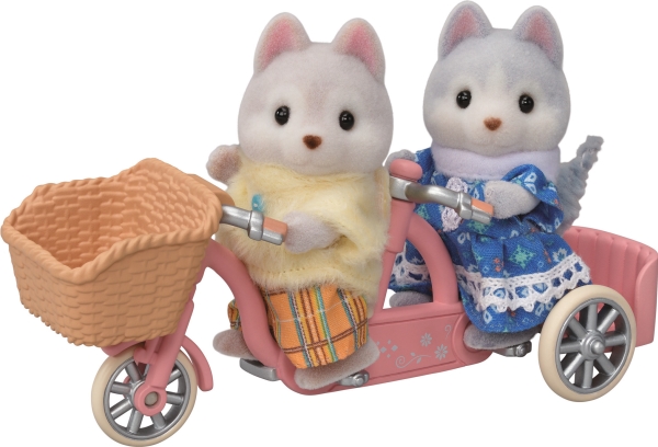 Epoch Sylvanian Families Tandem Hundar Husky Cykelfigur 5637
