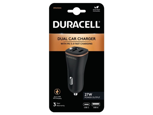Duracell Dr6026a, Auto, Zigarettenanzünder, 5 V, Schwarz