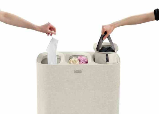 Joseph Joseph Tota Trio 90L Ecru Laundry Separation Basket