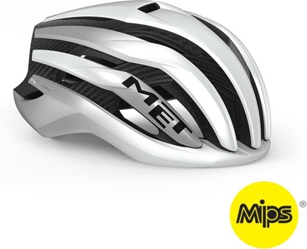 MET Trenta 3K Carbon MIPS cykelhjelm, 56-58 cm, hvid