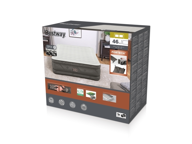 Bestway 69050 / 23, Dubbelmadrass, Queen size-s&auml;ng, Rektangel, Inbyggd luftpump