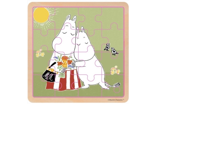 Mumin - Fyrkantigt pussel i trä - kramar | Leksaker - Spel - Pussel | GameStuff