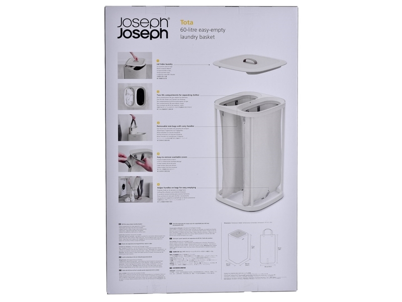 Alternativ bild 0 för Joseph Joseph 50019 Tvättkorg 60 L rektangulär bomull, polyester