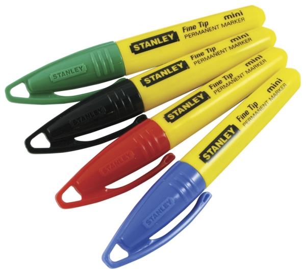 Stanley Marker Fine Tip Mini 4Pc Colour