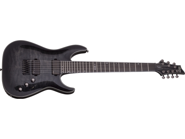 Schecter Hellraiser Hybrid C-7 -7-String Electric Guitar, Trans Black Burst