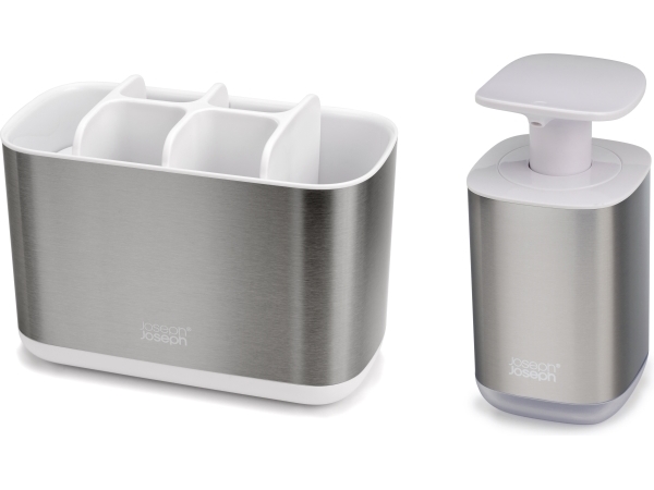 Joseph Joseph Joseph Easystore Steel 70531 + Joseph Joseph Joseph Presto 70532 Hvid