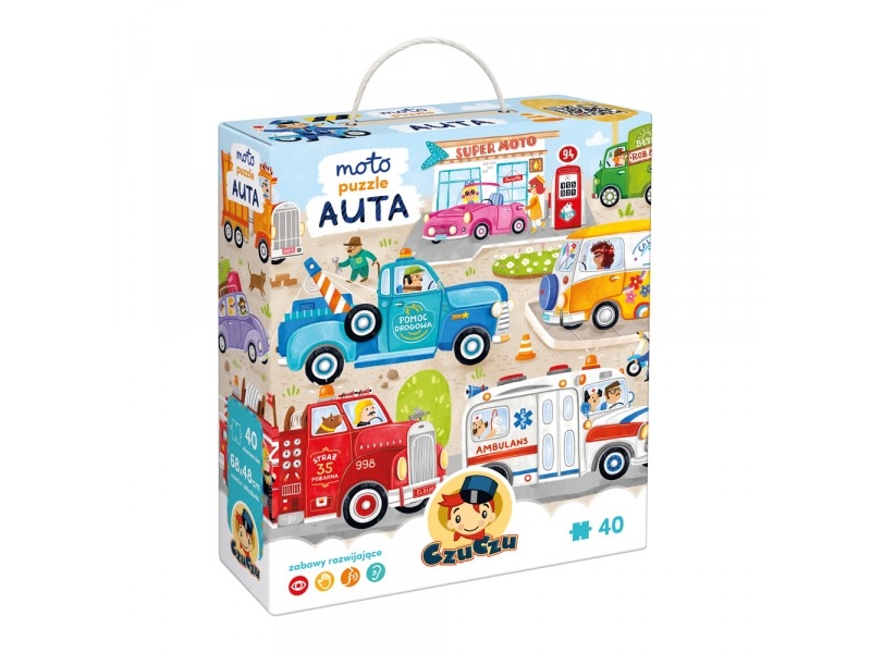 Czuczu Puzzle 40 Element?W Moto Puzzle Auta