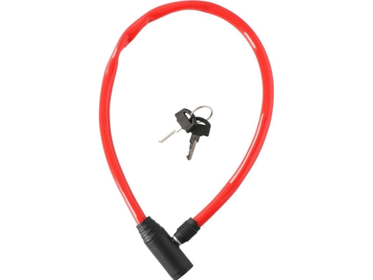 Dunlop cykellås kabel-lås 0,4x65 cm - rød (linka zamk)
