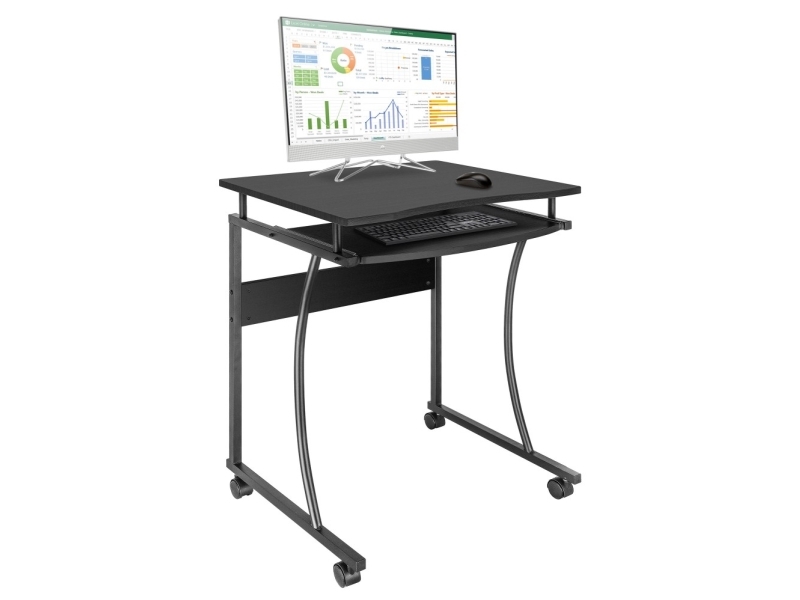 Techly ICA-TB 131B, Lige, Friform facon, MDF, Stål, Hjemmekontor, Kontor, Sort