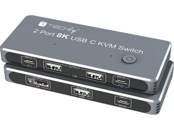 Techly Techly Kvm Usb C Switch 8k Displayport 1.4 2xusb C 3xusb 2.0 365528 46280610