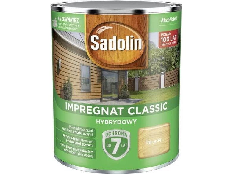 Sadolin SADOLIN IMPREGNAT CLASSIC HYBRYDOW 7 YEAR DÄB JASNY 0,75L
