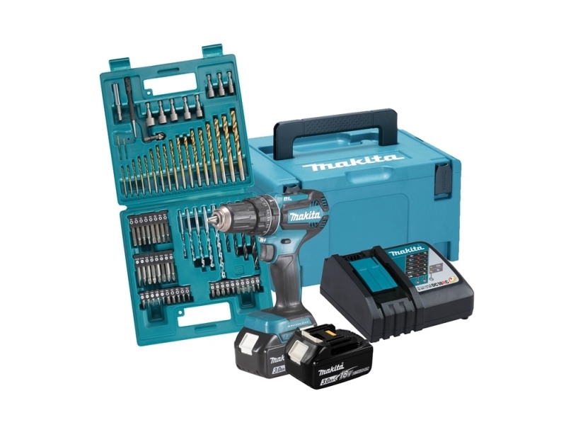 Makita Imp. borrmaskin 18V Dhp485fjx1 2X3.0Ah | Elverktyg - Prof. Elverktyg 230V - Borrmaskin | GameStuff
