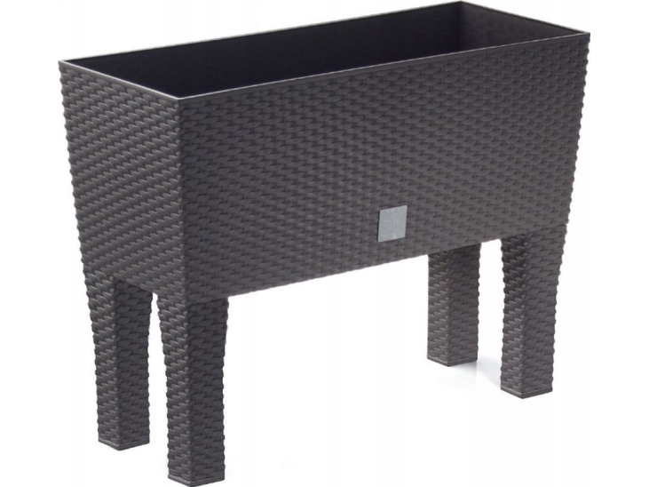 Prosperplast Vazonas su įdėklu Rato Case High DRTC600H umbra