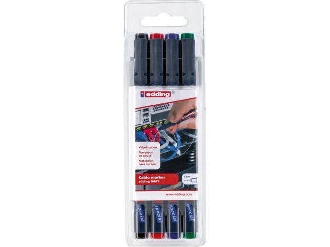 Edding 8407, Mehrfarbig, Blau, 4 Farben, Fettdruck, 0,3 Mm, Deutschland