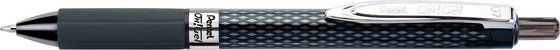 Pentel K497-A, Indragbar gelpenna, Svart, Svart, Grå, Medium, Rund, 0,7 mm