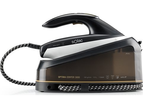 Solac Optima Center 3000, 3000 W, 400 g/min, Keramisk strygesål, 7 bar, 1,5 L, 130 g/min