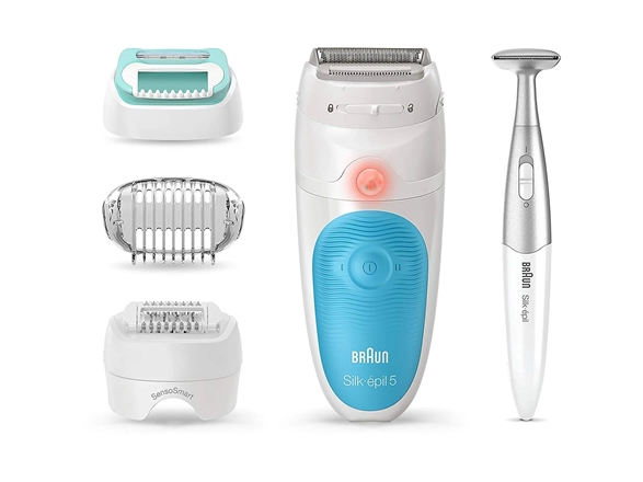 Braun Silk-Épil 5 81706344, Weiß, Türkis, 28 Pinzette, Achsel, Bikini, Vorderer Oberschenkel, Innere Oberarme, Rasieren, Led, Deutschland