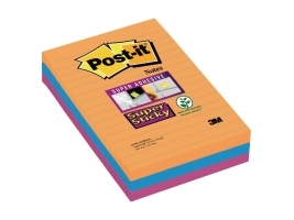 Post-It Haftnotizen Super Sticky, 101 X 152 Mm, Bangkok Bangkok Collection, 90 Blatt/Block, Liniert, - 1 Stück (4690-S3b)