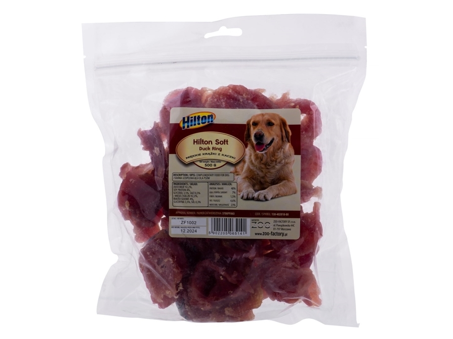 Hilton Weiche Entenringe - Hundegodbidder - 500 G