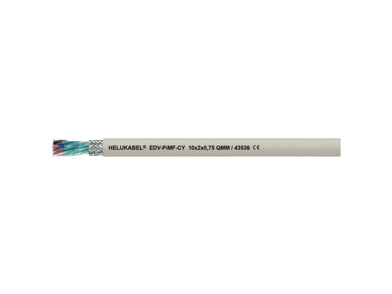 Helukabel 43557-100 Datakabel 6 X 0,75 Mm² Grå 100 M