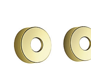 Rosetter 2 Stk 3/4'' Ø75 Poleret Messing
