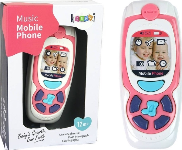 Leantoys Kinder Lern-Handy Melodie Rosa