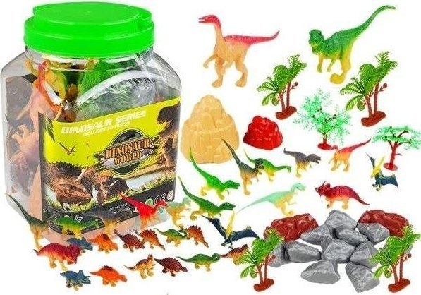 Set Of Dinosaurs In A Jar