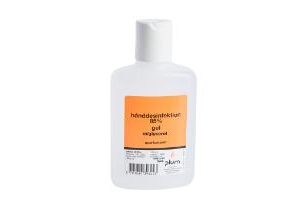 Hånddesinfektion Gel Plum 85% ethanol 150ml m Glycerol/Snaplåg u Parfume Flaske,24 fl x 150 ml/krt