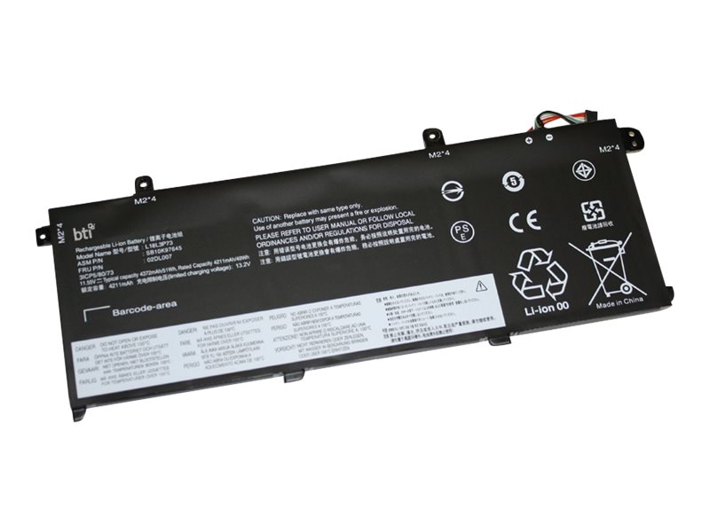 Bti - Batteri Til Bærbar Computer (Svarende Til: Lenovo L18l3p73) - Litiumion - 51 Wh - For Lenovo Thinkpad P43s 20Rh, 20Rj T490 20N2, 20N3, 20Q9, 2
