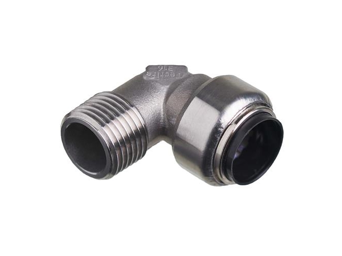 Roth vinkel 90° 15 mm x 12 nippel rustfri stål | VVS Artiklar - Rör & Kopplingar - Pex rör och rördelar | GameStuff