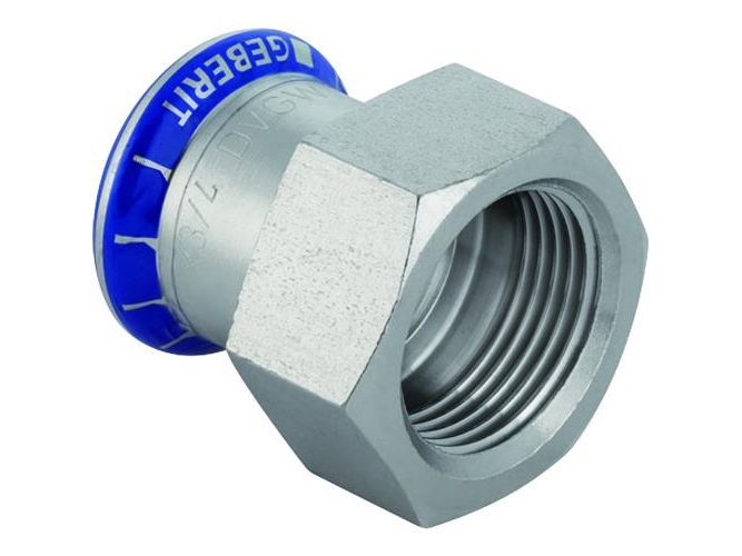 GEBERIT Overgang rustfri 42-1¼ muffe / muffe mapresss
