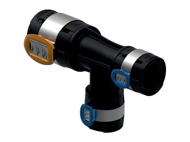T-stykke FlowFit red PPSU 50-40-40mm