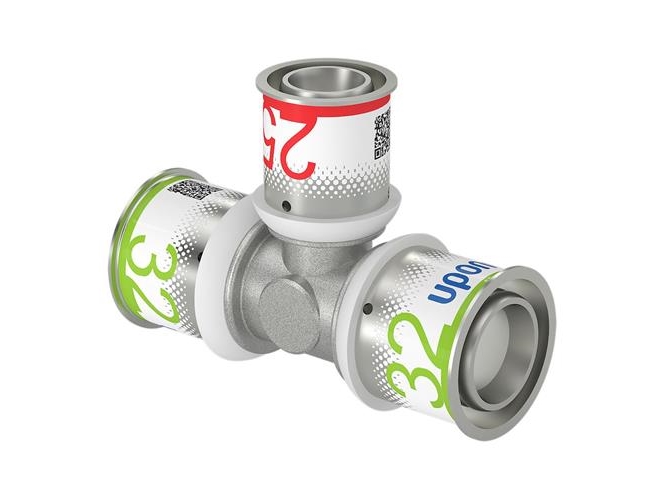 MLC press T-stycke 32-25-32mm - för golvvärme, varmvatten och radiatorsystem | VVS Artiklar - Rör & Kopplingar - Alupex rör och rördelar | GameStuff