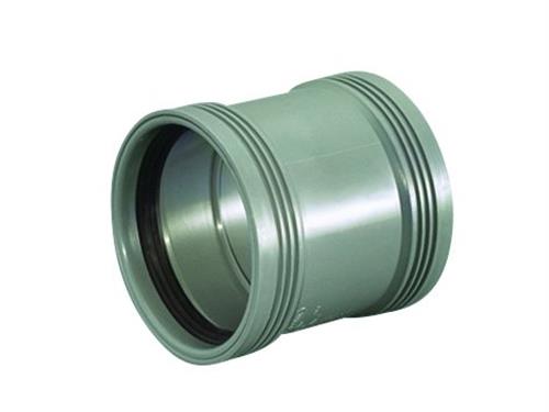 Alternativ bild 0 för WAFIX dubbelmuffe 40mm - lysgrå PP