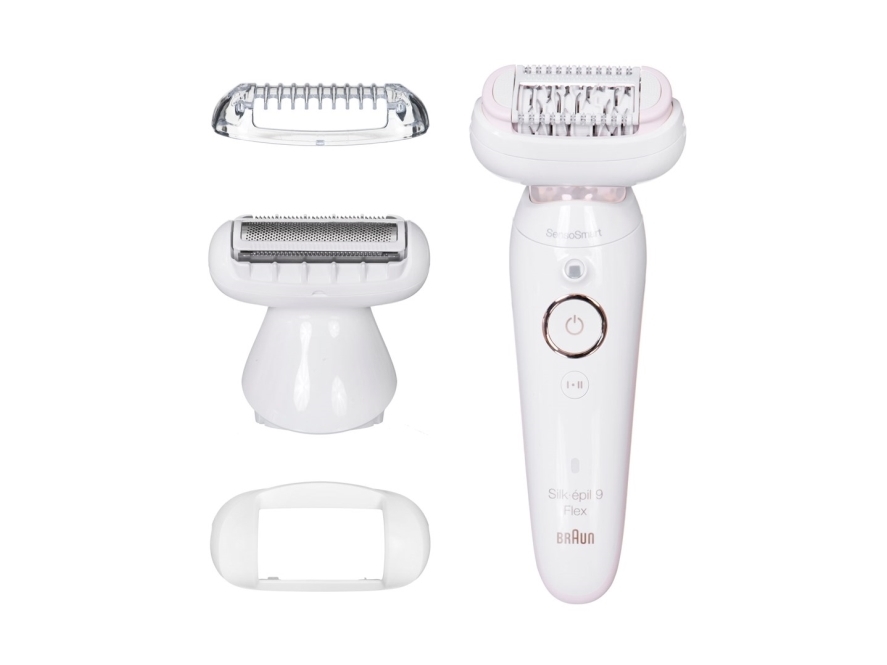 Depilator Braun SES 9002 Epilator Silk-epil 9 Flex, Cordless, Operating time 40 min, Waterproof, Lithium Ion, 4 extras, White | Epilatorer | GameStuff